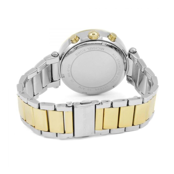 Michael Kors Ladies Silver Gold Chronograph Watch - MK6140 - Image 2